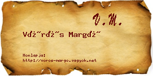 Vörös Margó névjegykártya